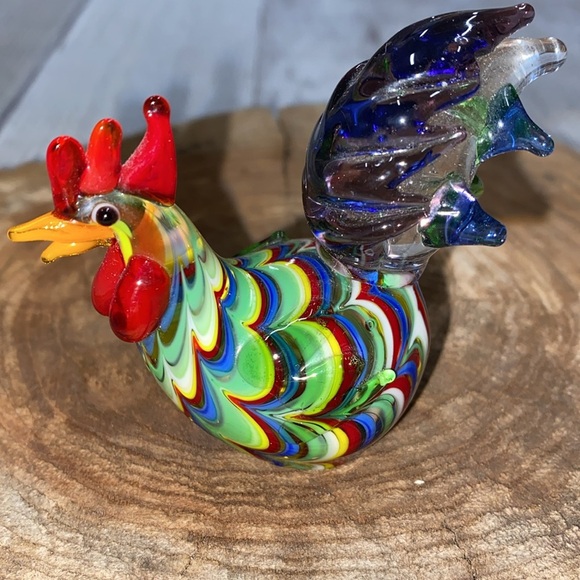 Fitz and Floyd 90’s vintage glass blown hen decor - Picture 1 of 9
